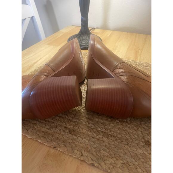 Joie Womens Ryann Caramel Leather Mid-Calf Pull On Cowboy, Western Boots Shoes - Picture 11 of 11